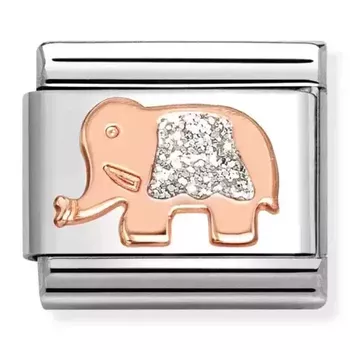 Nomination-Element-9K-Slon-ze-srebrnym-brokatem-Rose-Gold.webp